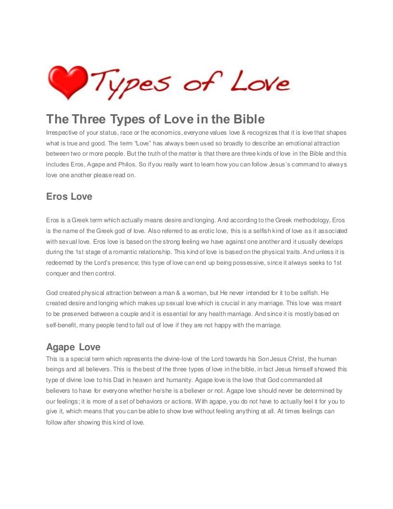 Kinds of love greek